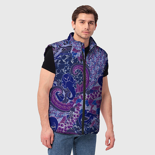 Мужской жилет Морской кролик / 3D-Черный – фото 3