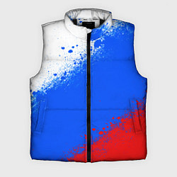 Мужской жилет Флаг России - триколор, цвет: 3D-черный