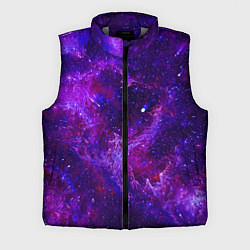 Мужской жилет Неоновый космос и звезды, цвет: 3D-светло-серый