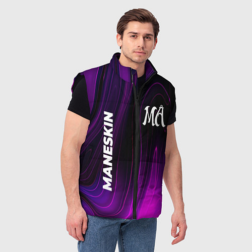 Мужской жилет Maneskin violet plasma / 3D-Черный – фото 3