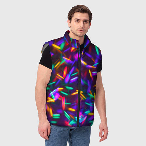 Мужской жилет Цветомузыка / 3D-Светло-серый – фото 3
