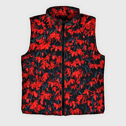 Мужской жилет Красные бегонии, цвет: 3D-красный