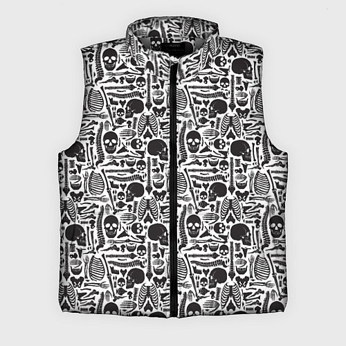 Мужской жилет Части скелета / 3D-Светло-серый – фото 1