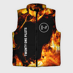 Мужской жилет Twenty One Pilots и пылающий огонь, цвет: 3D-черный
