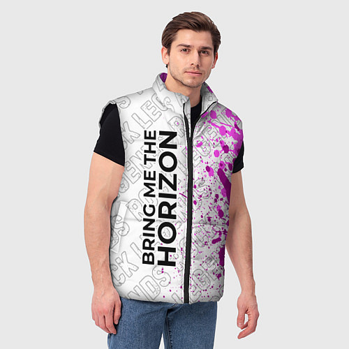 Мужской жилет Bring Me the Horizon rock legends: по-вертикали / 3D-Черный – фото 3