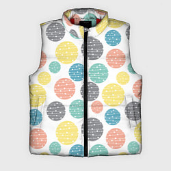 Мужской жилет Круги с полосками в точку, цвет: 3D-красный