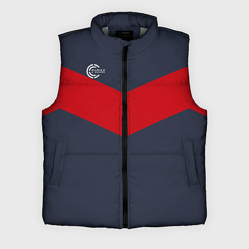 Мужской жилет FIRM темно-синий с красной полосой / 3D-Светло-серый – фото 1