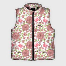 Мужской жилет Фламинго и лотосы, цвет: 3D-черный