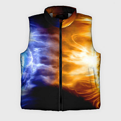 Мужской жилет Борьба двух стихий - лёд и пламя, цвет: 3D-светло-серый