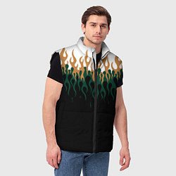 Мужской жилет Ледяное пламя инверсия, цвет: 3D-черный — фото 2