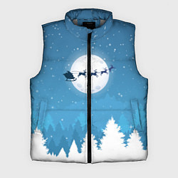 Мужской жилет Новогодняя сказка дед мороз, цвет: 3D-светло-серый