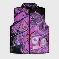 Мужской жилет Фиолетовые краски и камни, цвет: 3D-красный