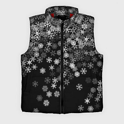 Мужской жилет Пушистые снежинки, цвет: 3D-красный