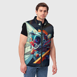 Мужской жилет Космос в стиле кубизма, цвет: 3D-черный — фото 2