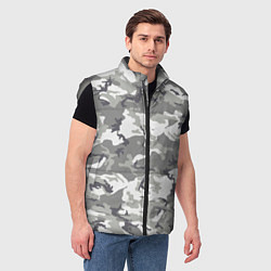 Мужской жилет Снежный камуфляж, цвет: 3D-светло-серый — фото 2