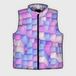 Мужской жилет Абстрактный кубический паттерн, цвет: 3D-светло-серый