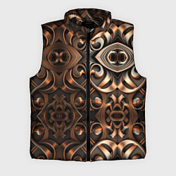 Мужской жилет Золотой узор - паттерн, цвет: 3D-черный
