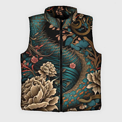 Мужской жилет Японский змей Irezumi, цвет: 3D-черный