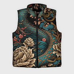 Мужской жилет Японский змей Irezumi, цвет: 3D-светло-серый