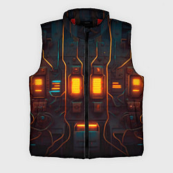 Мужской жилет Паттерн в стиле киберпанк, цвет: 3D-красный