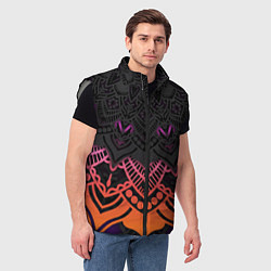Мужской жилет Цветастый узор, цвет: 3D-светло-серый — фото 2