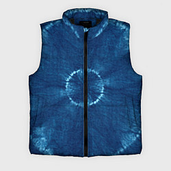 Мужской жилет Синий круг тай-дай, цвет: 3D-черный