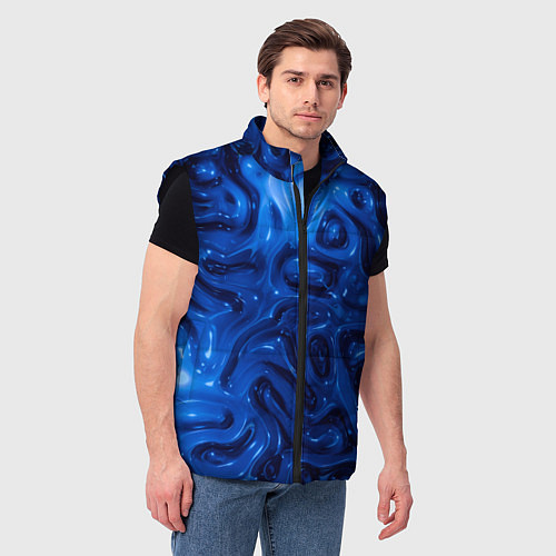 Мужской жилет Объемная жидкость / 3D-Черный – фото 3