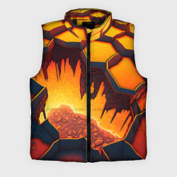 Мужской жилет Красная лава, цвет: 3D-черный