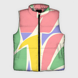 Мужской жилет Абстрактные разноцветные фигуры, цвет: 3D-светло-серый