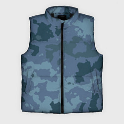 Мужской жилет Камуфляж синий, цвет: 3D-черный