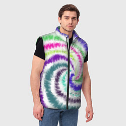 Мужской жилет Тай-дай разноцветный, цвет: 3D-черный — фото 2
