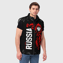Мужской жилет Сборная России - national team Russia, цвет: 3D-светло-серый — фото 2