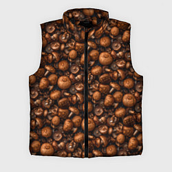 Мужской жилет Сочный узор из грибочков, цвет: 3D-черный