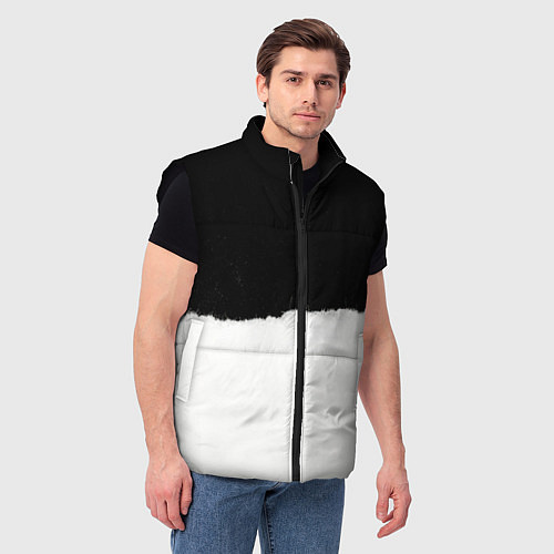 Мужской жилет Оторванный лист бумаги / 3D-Черный – фото 3