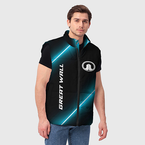 Мужской жилет Great Wall неоновые лампы / 3D-Черный – фото 3