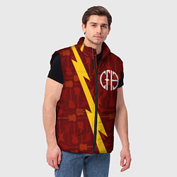 Мужской жилет Pantera гитары и молния, цвет: 3D-черный — фото 2