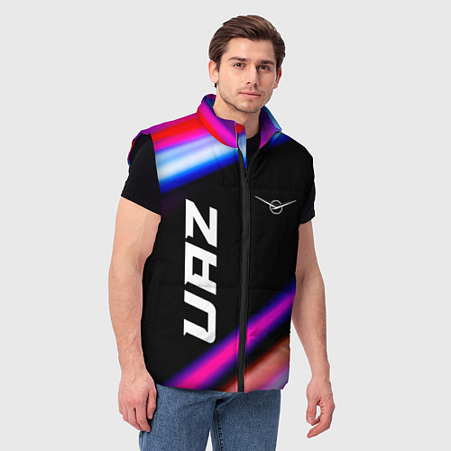 Мужской жилет UAZ speed lights / 3D-Черный – фото 3