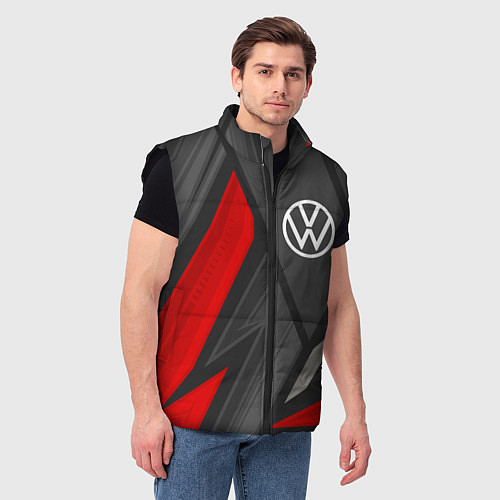 Мужской жилет Volkswagen sports racing / 3D-Черный – фото 3