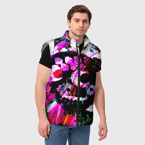 Мужской жилет Парень в Черной маске / 3D-Светло-серый – фото 3