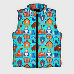 Мужской жилет Народный быт России, цвет: 3D-красный