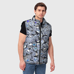 Мужской жилет Россыпь бриллиантов, цвет: 3D-черный — фото 2