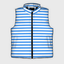 Мужской жилет Тельняшка васильковая ВДВ, цвет: 3D-черный