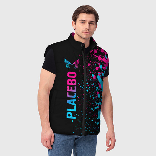 Мужской жилет Placebo - neon gradient: по-вертикали / 3D-Черный – фото 3