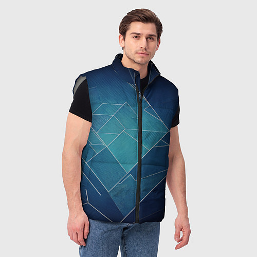 Мужской жилет Геометрическая бесконечность / 3D-Светло-серый – фото 3