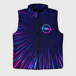 Мужской жилет Opel neon speed lines, цвет: 3D-черный