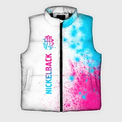 Мужской жилет Nickelback neon gradient style: по-вертикали, цвет: 3D-черный