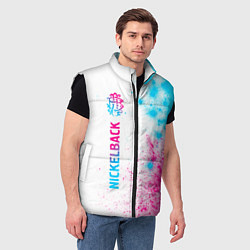 Мужской жилет Nickelback neon gradient style: по-вертикали, цвет: 3D-черный — фото 2