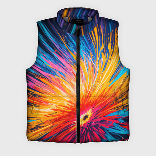 Мужской жилет Абстрактный цветок / 3D-Светло-серый – фото 1