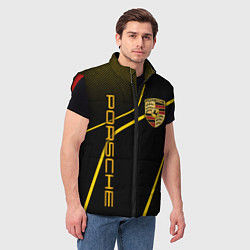 Мужской жилет Porsche - Gold line, цвет: 3D-красный — фото 2