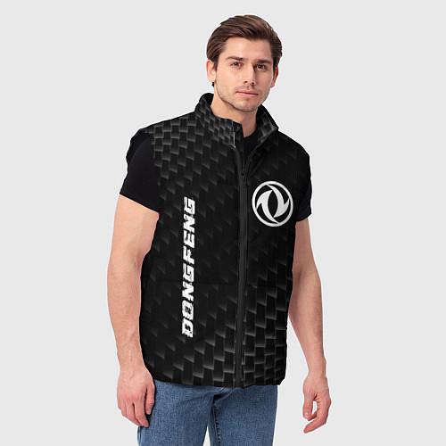 Мужской жилет Dongfeng карбоновый фон / 3D-Черный – фото 3
